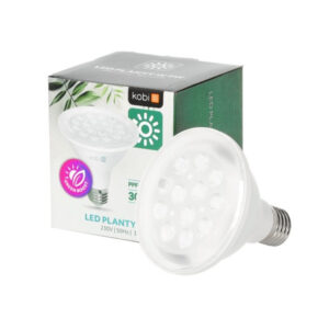 PLANTY B grow izzó 9W E27 fehér ház közeli nézet