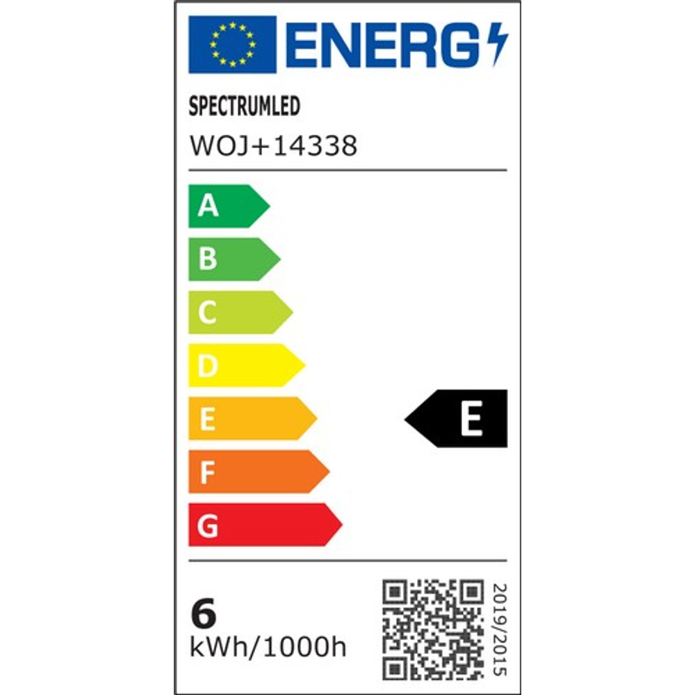 14338.jpg SpectrumLED Premium Clear COG 6W=56W E27 LED körte izzó, természetes fehér 2évG WOJ14338