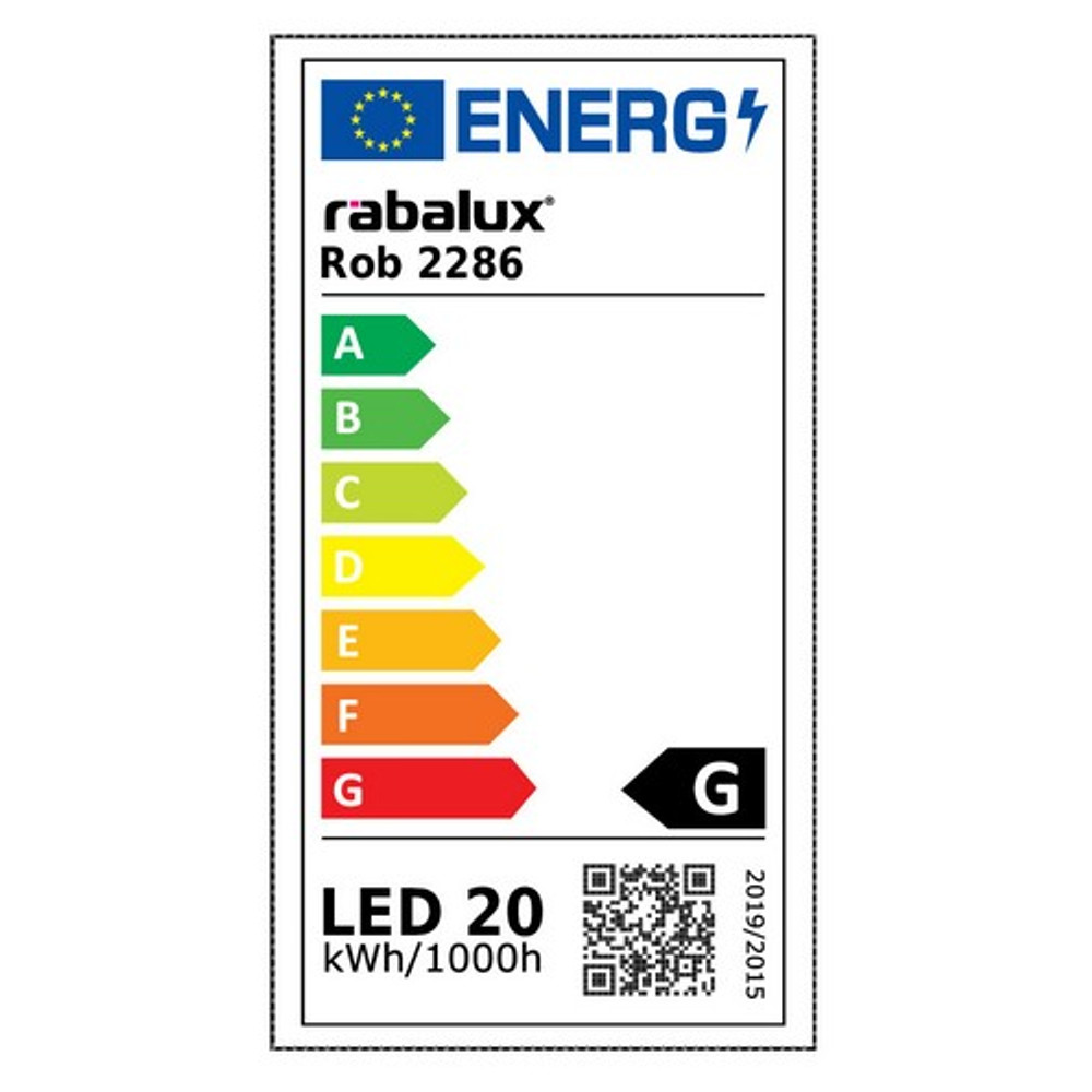 Rábalux ROB mennyezeti lámpa 20W energiacímke