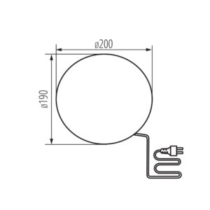 STONO gömb alakú cserélhető fényforrású kerti lámpatest 200MM 24654