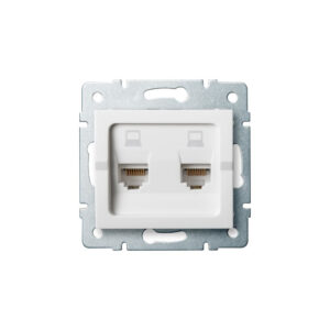 MOWION LOGI dupla RJ45 Cat6 hálózati aljzat, fehér