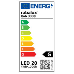 Rábalux ROB LED 20W kerek mennyezeti lámpa, melegfehér 5évG