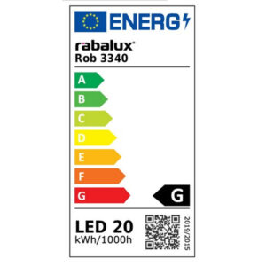 Rábalux ROB LED 20W négyzet mennyezeti lámpa, melegfehér 5évG