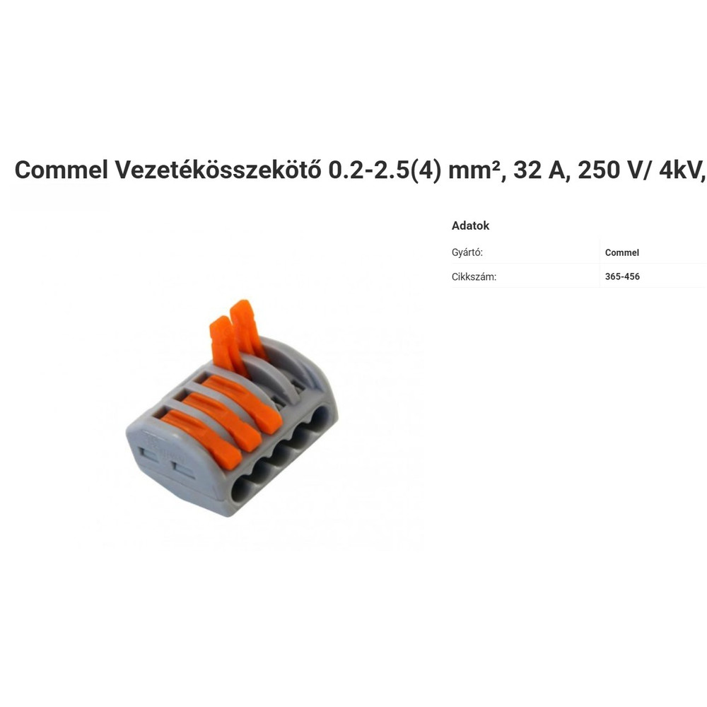 Commel 5-ös vezetékösszekötő