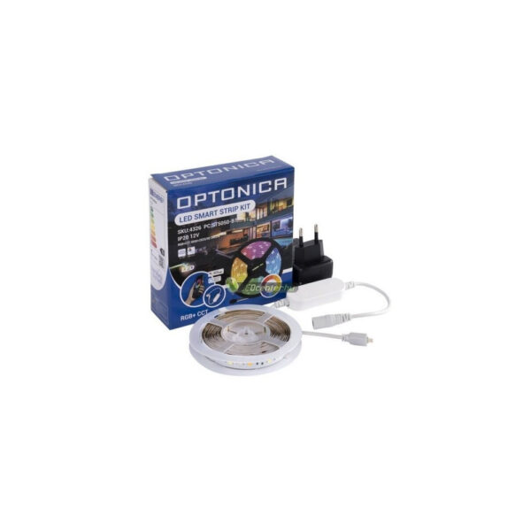 Okos RGB+CCT LED szalag szett, 90 LED/m, 3m, 12V, WiFi