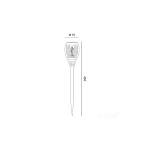Napelemes LED lánghatású kerti lámpa SPARKLE G2 1600K KOBI-004506