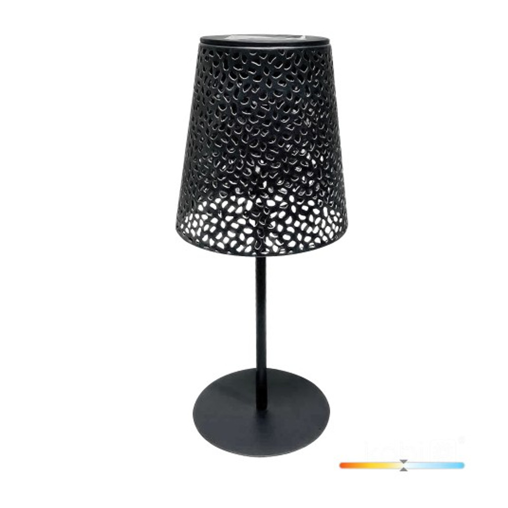 Napelemes-solar LED LUVETRA kerti asztali lámpa fekete 4000K KOBI-004509
