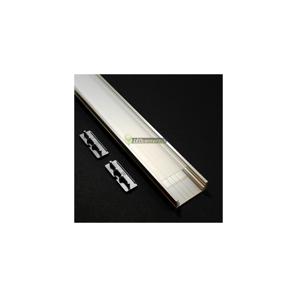 4e5eafaa529ee6f76c06109f41d09349.jpg WIDE széles LED aluprofil 2000 mm áttetsző fedővel és záróvégekkel