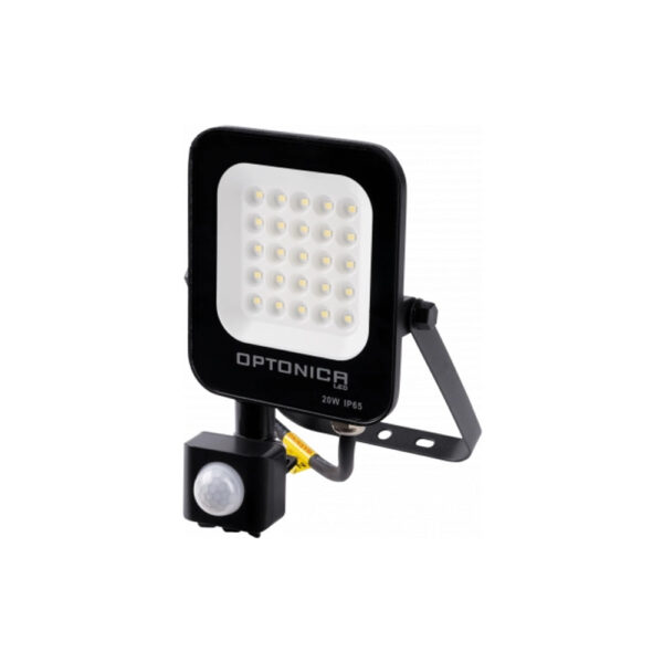 SLIM2 fekete LED reflektor, 20W, 1800 lumen, természetes fehér