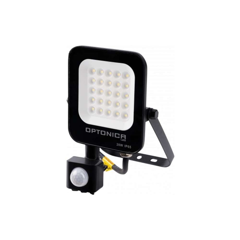 SLIM2 fekete LED reflektor, 20W, 1800 lumen, természetes fehér