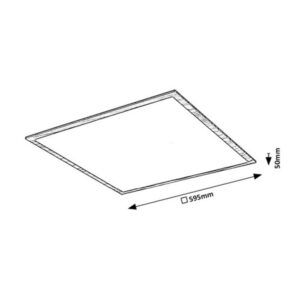 Rábalux ALMOND 6908 LED 40W fa hatású mennyezeti lámpa, 595x595mm, természetes fehér 5évG