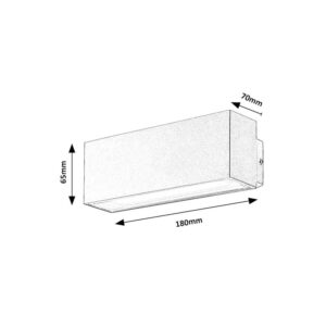 Rábalux MATARO alumínium-üveg 10W LED fehér kültéri fali lámpa IP54 5évG 77076