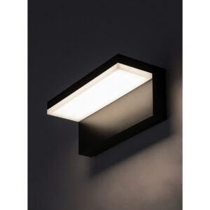 Rábalux ZARAGOZA 10W LED fekete kültéri fali lámpa IP54 5évG 77092