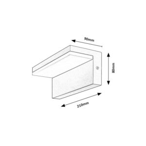 Rábalux ZARAGOZA 10W LED fekete kültéri fali lámpa IP54 5évG 77092