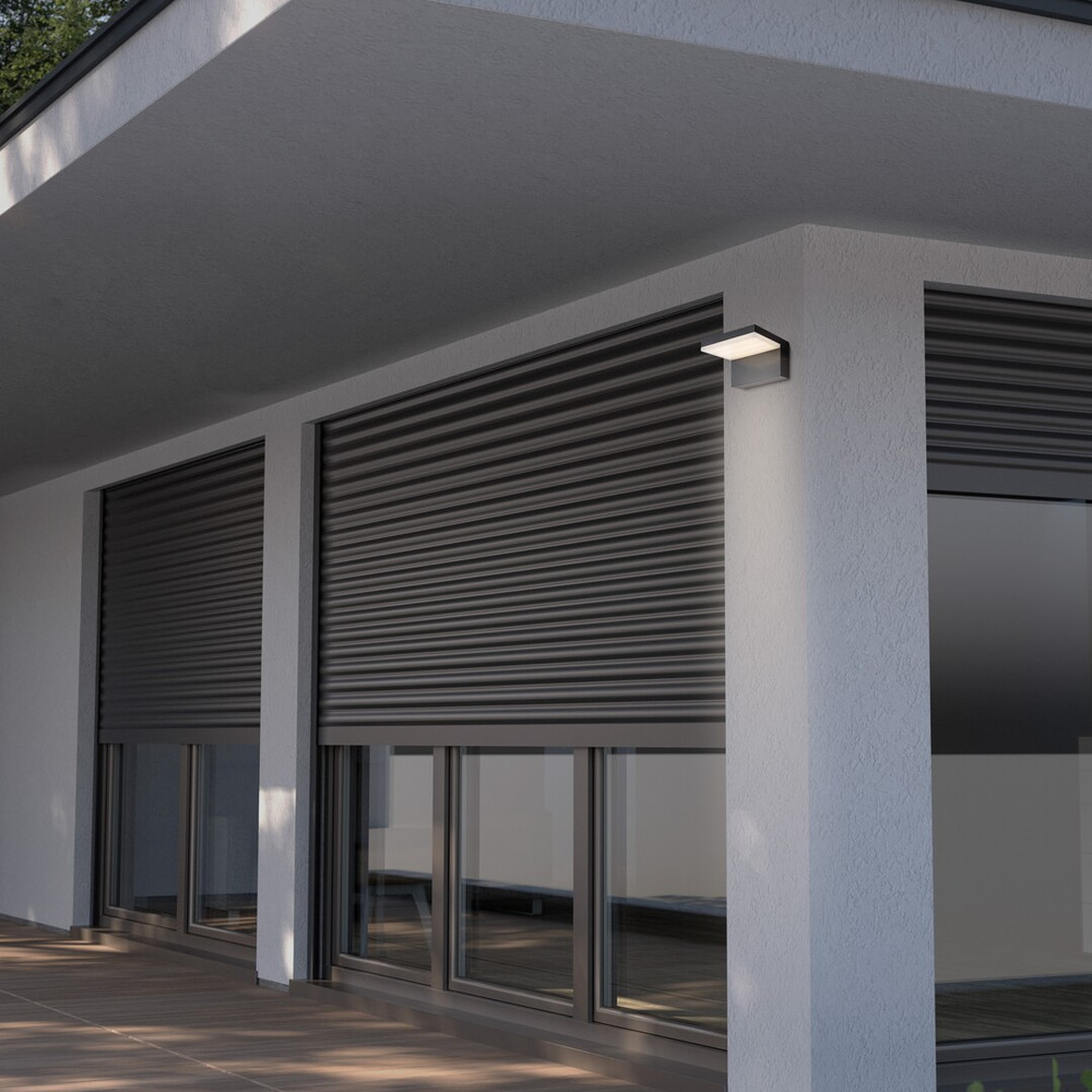 Rábalux ZARAGOZA 10W LED fekete kültéri fali lámpa IP54 5évG 77092