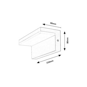 77093-ZARAGOZA-kulteri-led-lampa-ip54-feher-5.jpg Rábalux ZARAGOZA 10W LED fehér kültéri fali lámpa IP54 5évG 77093