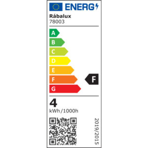 Rábalux GREG 230V/4W 390lm 310mm sorolható fekete pult LED lámpa, természetes fehér 5évG