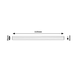 Rábalux BAND2 230V/24W 1650lm 1135mm alumínium fekete pult LED lámpa, természetes fehér 5évG 78051