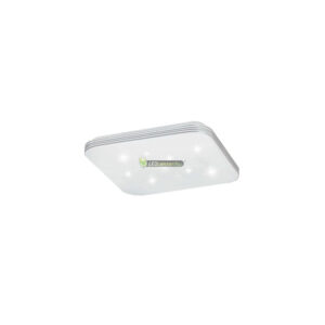 Rábalux OSCAR 71180 négyzet LED mennyezeti lámpa, 18W, fehér/króm, csillagos effekt, természetes fehér