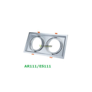 AR111-ES111-LED-szpot-lC3A1mpatest-ezC3BCst-dupla.jpg AR111 billenthető lámpatest dupla matt ezüst 330x180 mm