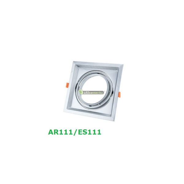 AR111-ES111-LED-szpot-lC3A1mpatest-ezC3BCst-szimpla.jpg AR111/ES111 billenthető ledes lámpatest, szimpla, matt ezüst, 180x180 mm
