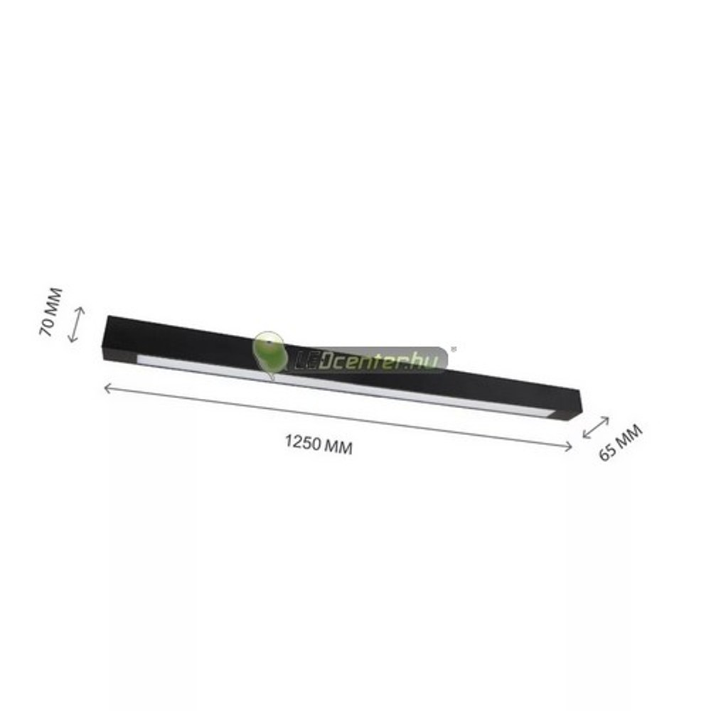 SpectrumLED ALLDAY fekete minimál design szimpla LED fénycső lámpatest, 120 cm