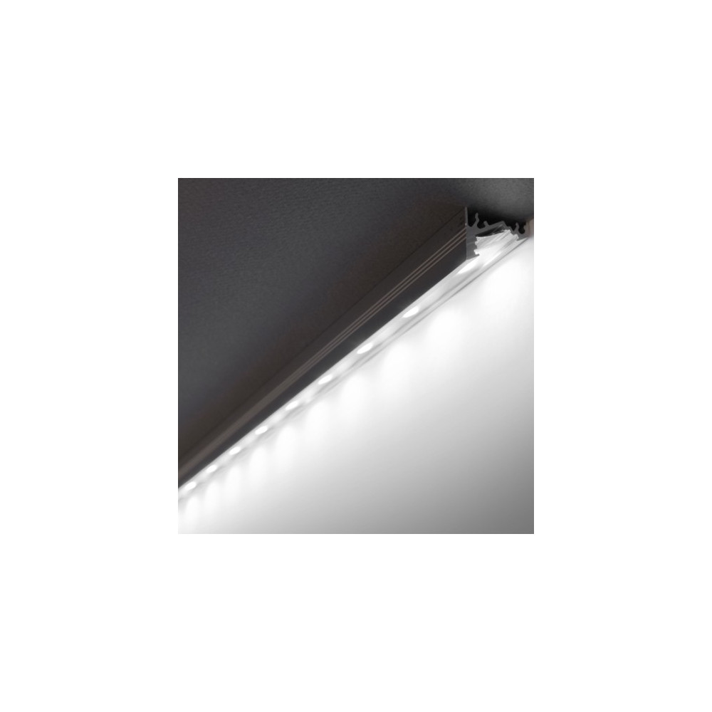 CORNER1.jpg CORNER LED aluprofil 2000 mm, fedővel, záróvégekkel, rögzítővel