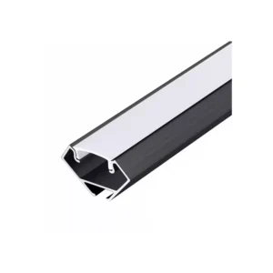 Corner2 Sarokba illeszthető LED-profil szett N01 opál fedlappal 2000 mm fekete KOBI-004634