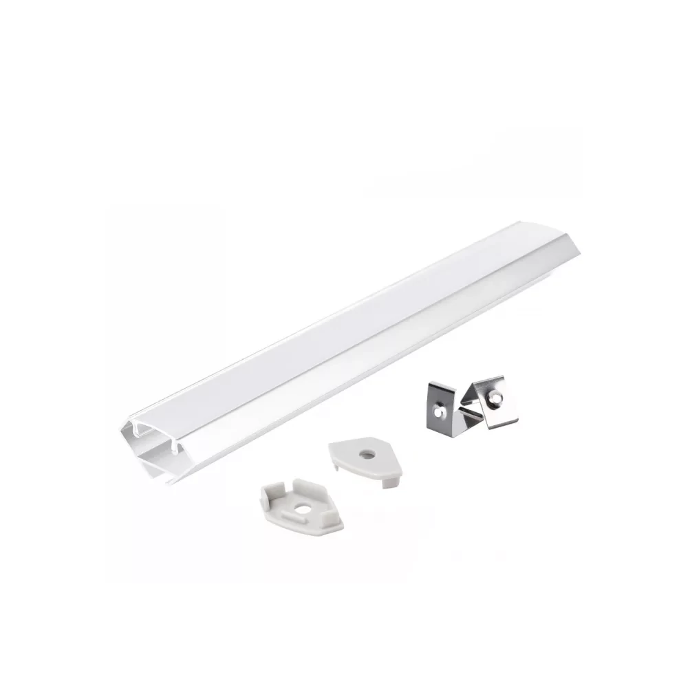 KOBI-004635_2.webp Corner2 sarok LED profil szett opál fedlappal, fehér