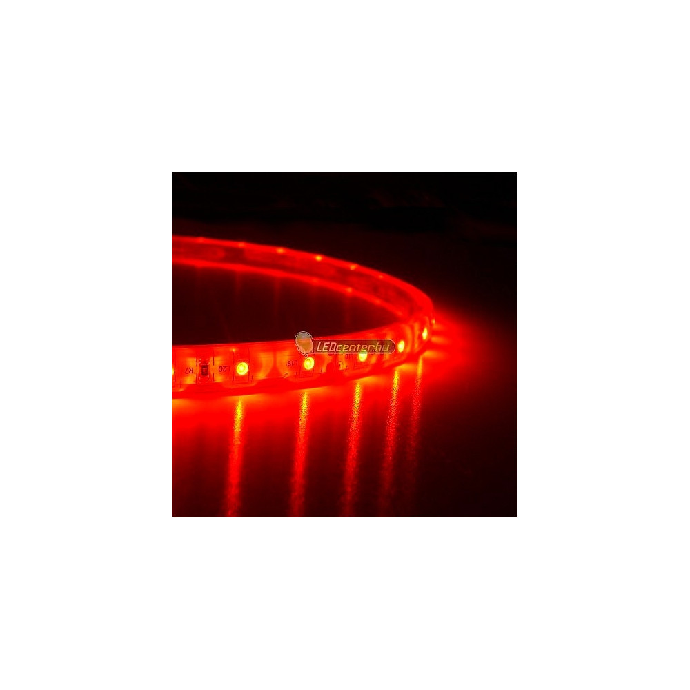 LED-SMD3528PIROS-3.jpg AURORA kültéri piros LED szalag 60 SMD3528 4,8W/m szilikon borítással
