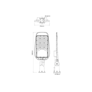 LEDline LITE Road luminaire STREETLITE 100W 4000K 10000lm grey LL-201071