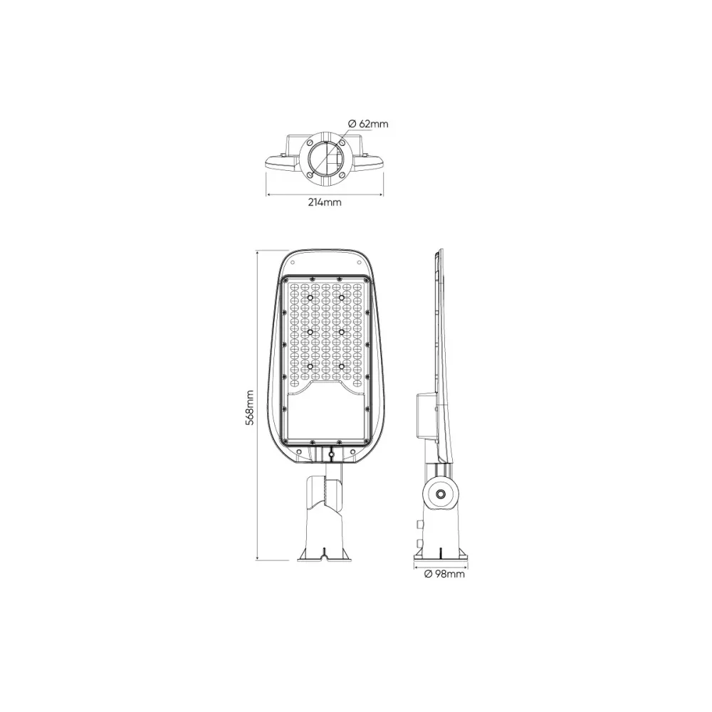 LEDline LITE Road luminaire STREETLITE 100W 4000K 10000lm grey LL-201071