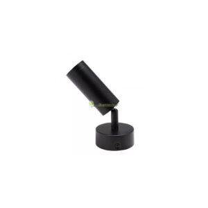 Madara-Mini-egyes-fekete-GU10-aluminium-led-lampatest.jpg SpectrumLED MADARA Mini fekete egyes billenthető, forgatható alumínium lámpatest, GU10/230V aljzat SLIP003032