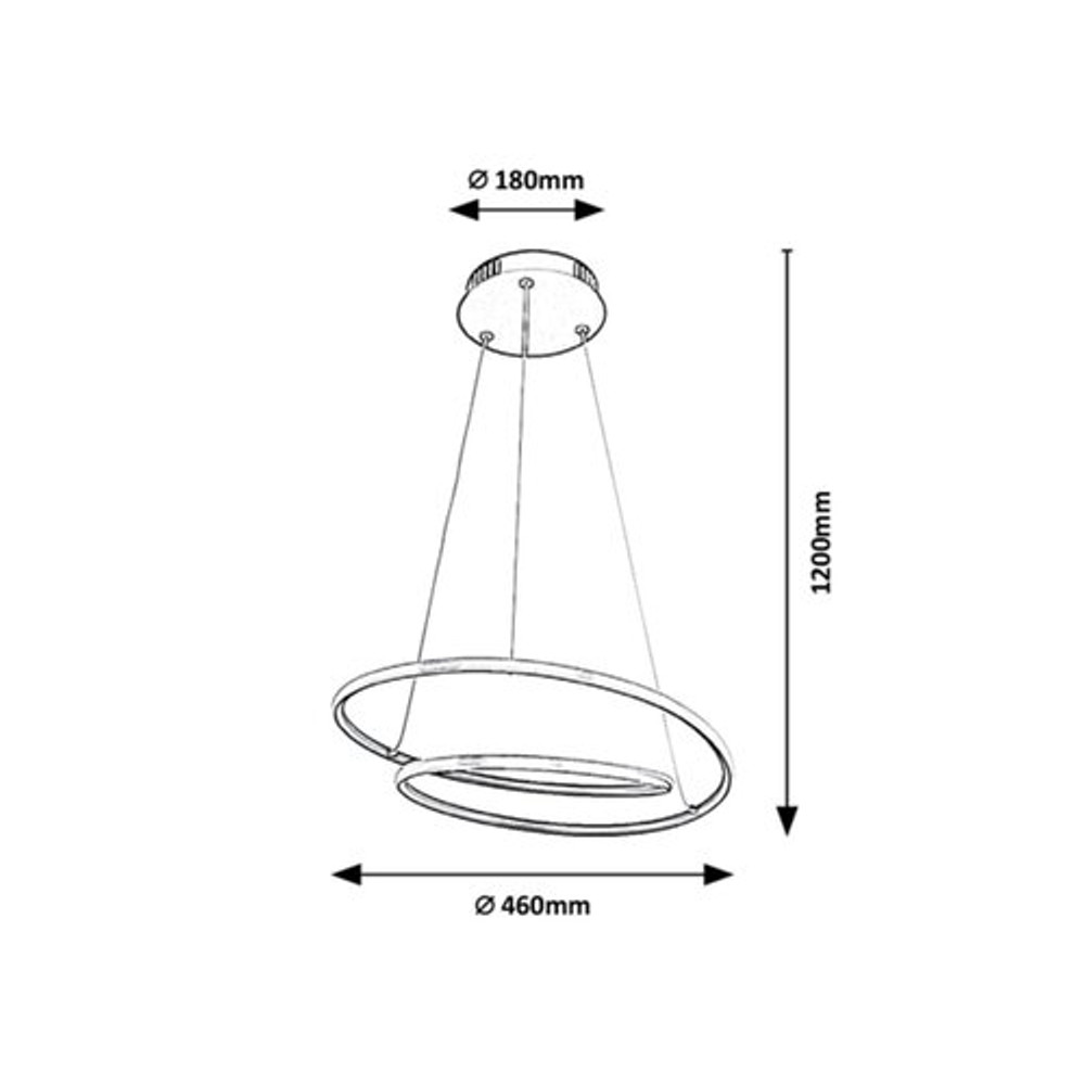 Rábalux Merida modern, dizájn LED lámpa 40W, melegfehér 5évG 3257