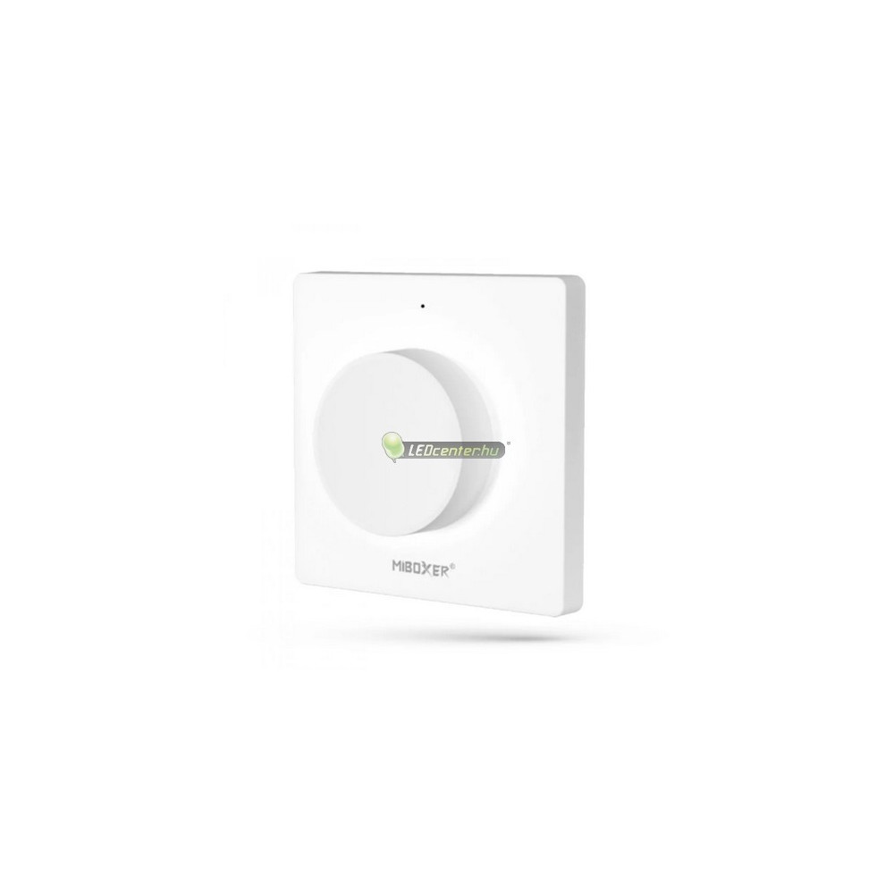 MiBoxer-fali-tekeros-dimmer-feher-elemes-wifi-k1.jpg MiLight-MiBoxer K1 fali tekerős dimmer távirányító, 2,4GHz RF