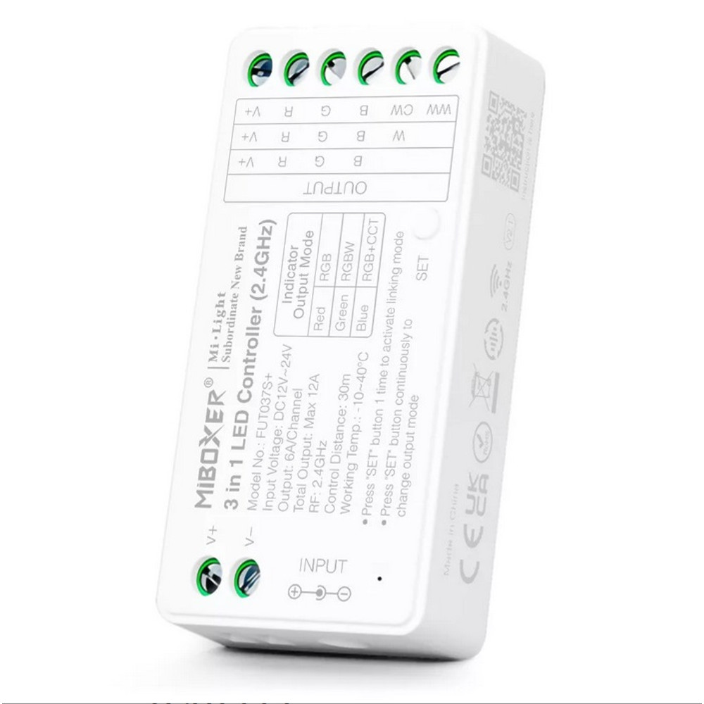 MiLight-MiBoxer FUT037s+ 3in1 RGB RF vezérlőegység, 144W