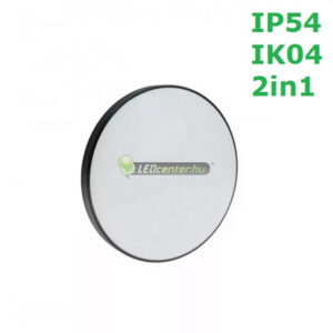 SpectrumLED NYMPHEA 18W IP54 IK04 ütésálló LED lámpa, fekete/fehér gyűrűvel, hidegfehér