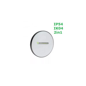 SpectrumLED NYMPHEA 24W IP54 IK04 ütésálló LED lámpa, fekete/fehér gyűrűvel, melegfehér