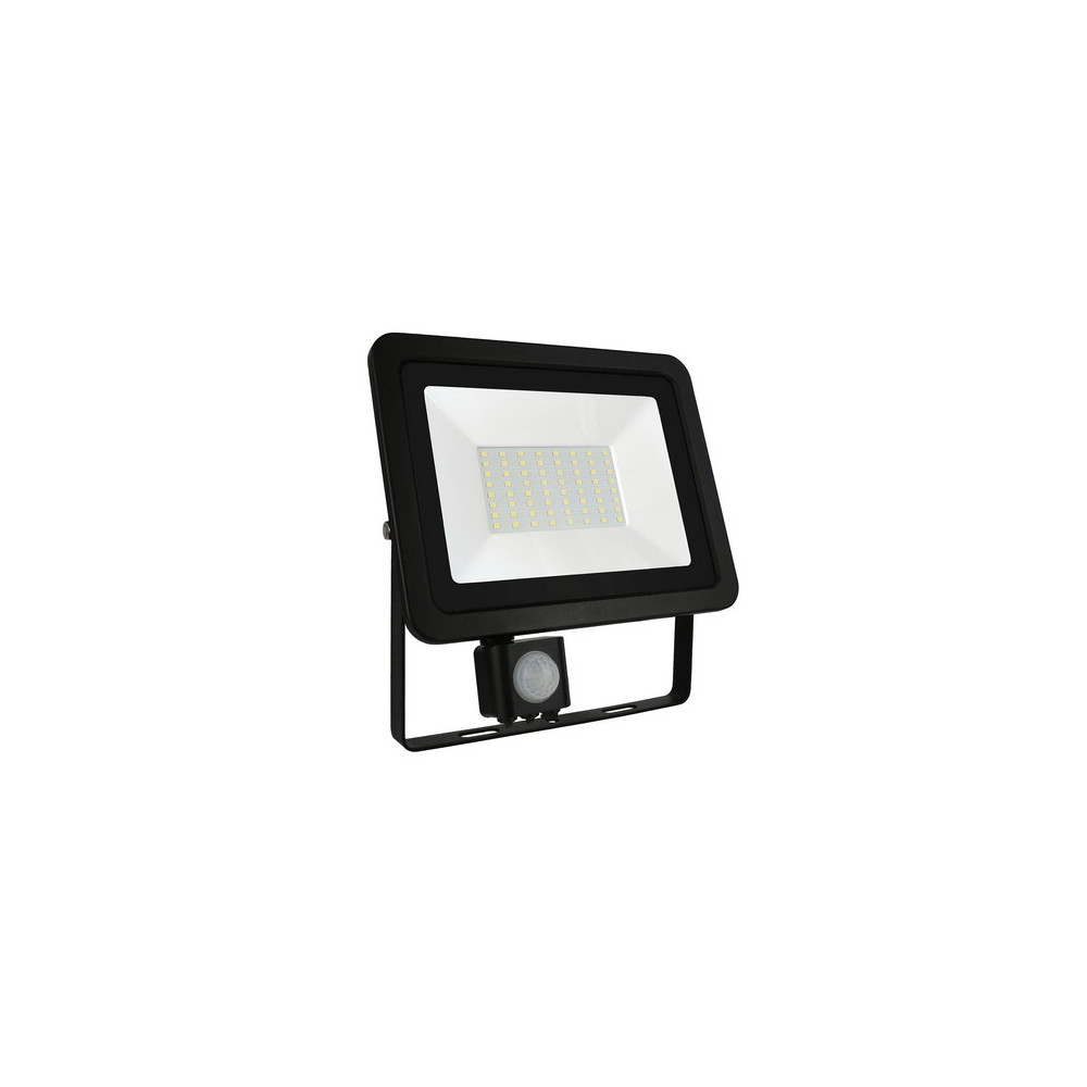 Noctis-Lux-50W-fekete-mozgaserzekelo.jpg Mozgásérzékelős fekete LED reflektor 50W melegfehér SpectrumLED NOCTIS LUX 2 IP44 fényvető