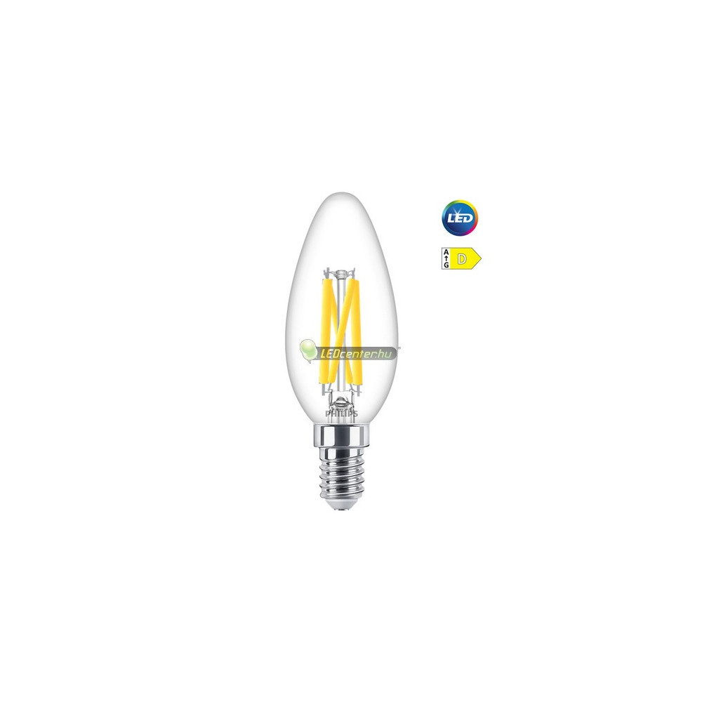 PHILIPS MASTER 3,4W E14 CL DimTone LED gyertyaégő, melegfehér