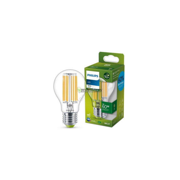 PHILIPS ultrahatékony 4W E27 LED körteégő, 840 lumen, melegfehér