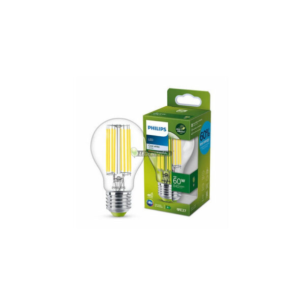 PHILIPS ultrahatékony 4W E27 LED körteégő, 840 lumen, természetes fehér