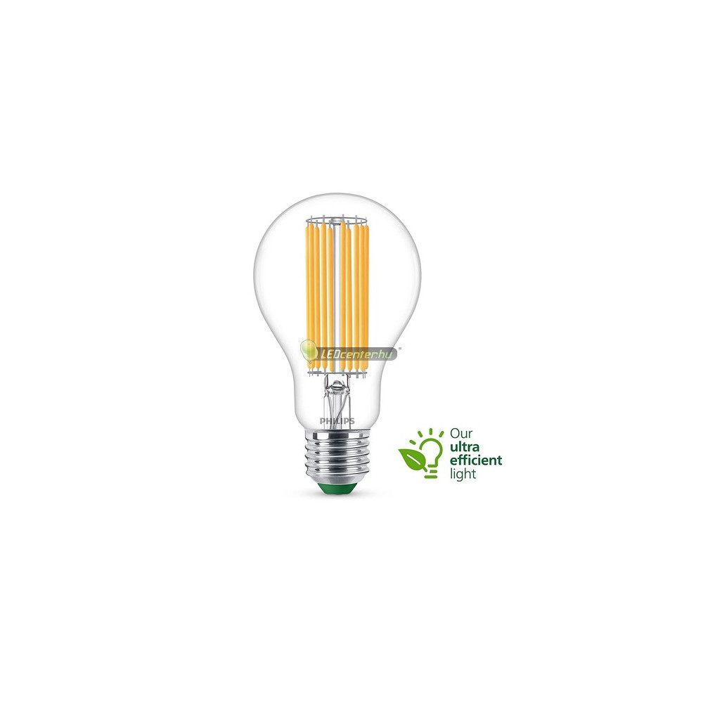 Philips-Ultraefficient-5-2w-75w-melegfeher.jpg PHILIPS ultrahatékony E27 körte 5,2W 1095 lumen melegfehér LED fényforrás