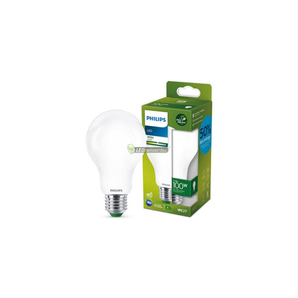 PHILIPS ultrahatékony 7,3W E27 LED körteégő, matt búra