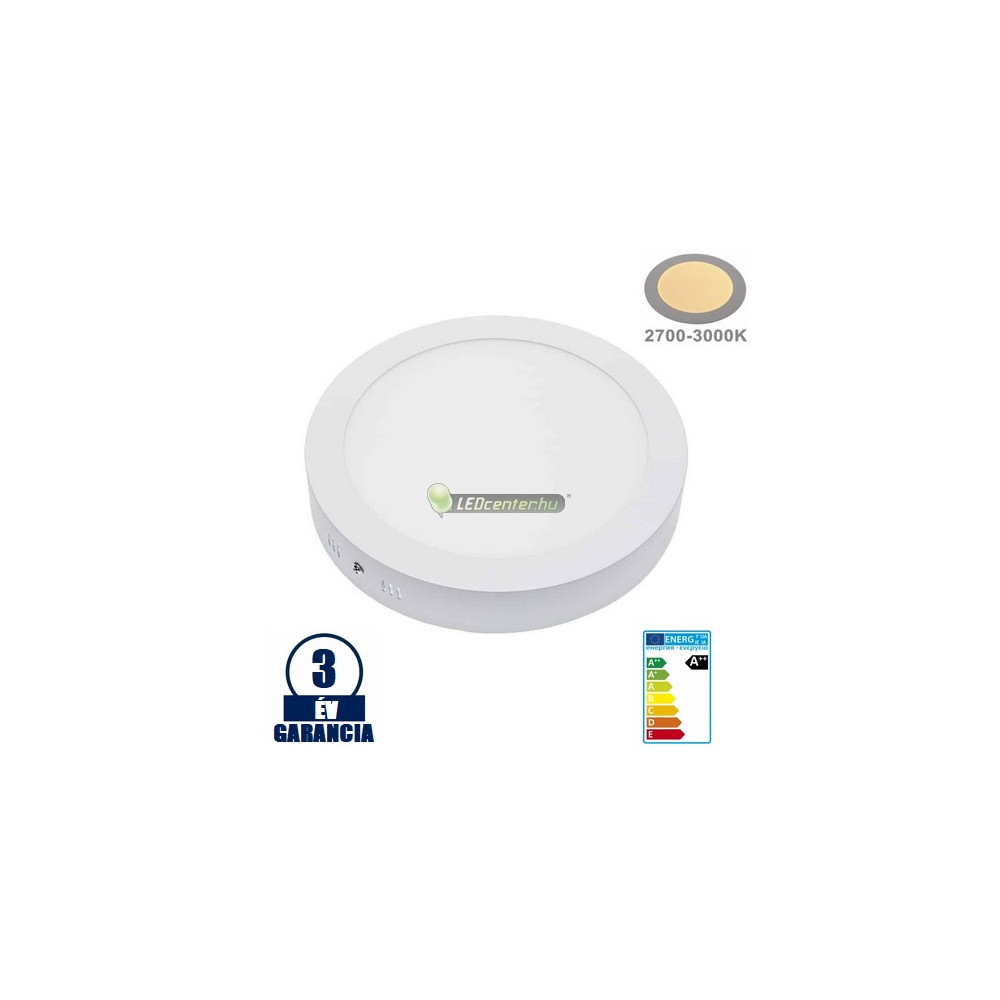 SNOW-18W-kerek-LED-mennyezeti-lampa-melegfeher.jpg SNOW kerek melegfehér LED mennyezeti lámpa fehér kivitelben