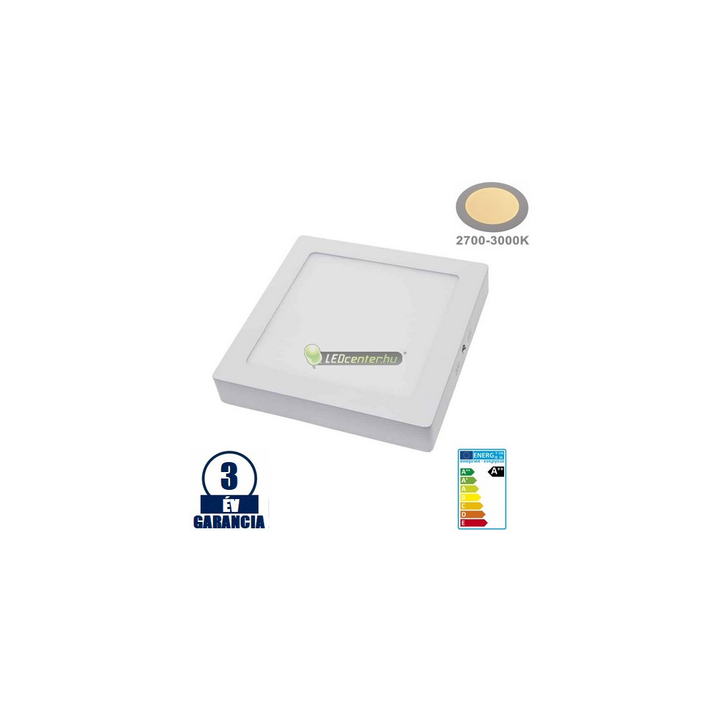 SNOW-18W-negyzet-LED-mennyezeti-lampa-melegfeher.jpg SNOW szögletes fehér melegfehér LED mennyezeti lámpa 18W