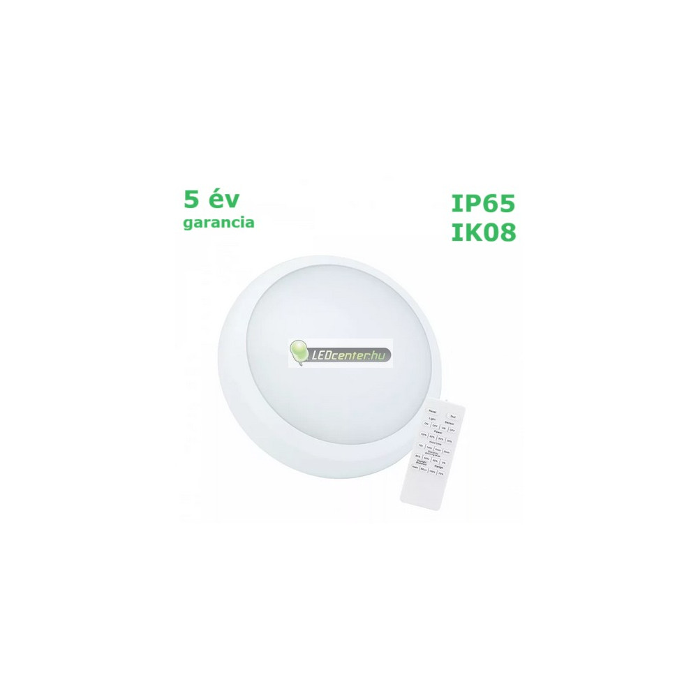 SpectrumLED NYMPHEA CITY PRO 18/24W IP65 IK08 ütésálló CCT LED lámpa mozgásérzékelő + távirányító