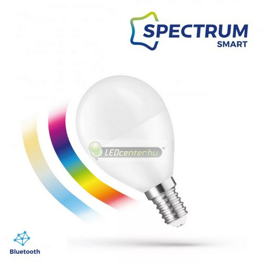 SpectrumLED Easy Smart 4,9W RGBW CCT Bluetooth okos E14 LED kisgömb