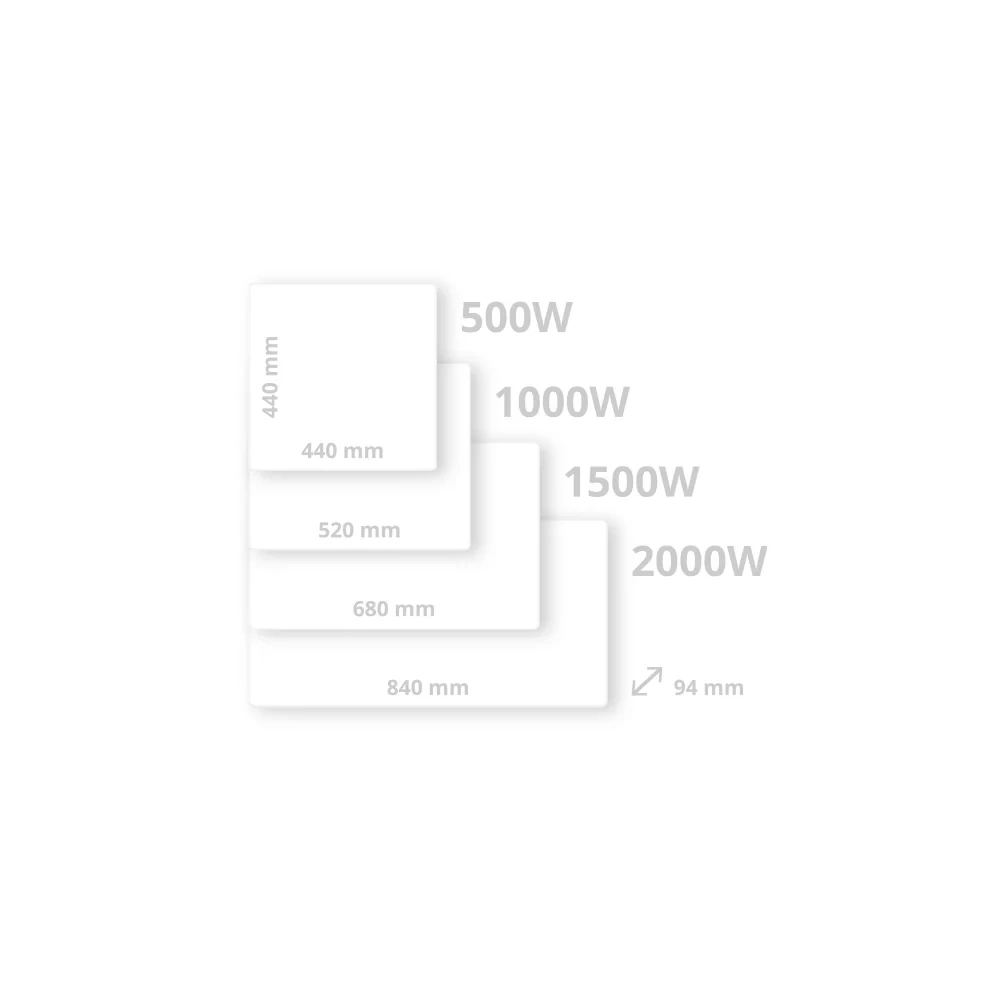 cp1_meretek.webp BVF CP1 WiFi elektromos fűtőpanel 1000Watt CP1WH10