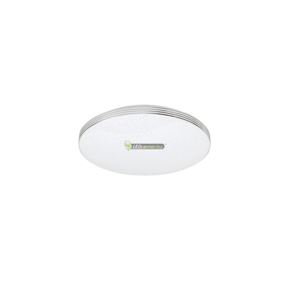 e5ddfb60a00922a17b67578c8ab0b98c.jpg Rábalux OSCAR 71179 kerek LED mennyezeti lámpa, 18W, fehér/króm, csillagos effekt, természetes fehér